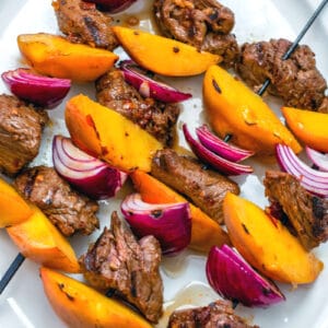 Chipotle Steak and Peach Kabobs