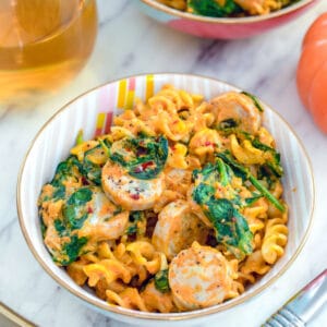 Pumpkin Pasta with Chicken Sausage