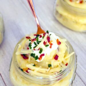 Loaded Mashed Potatoes in Jars