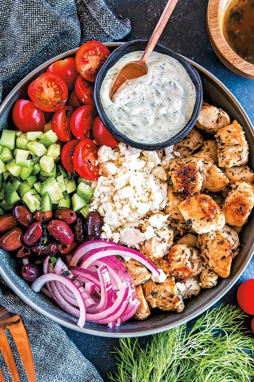 Low-Carb & Keto Greek Chicken Bowls